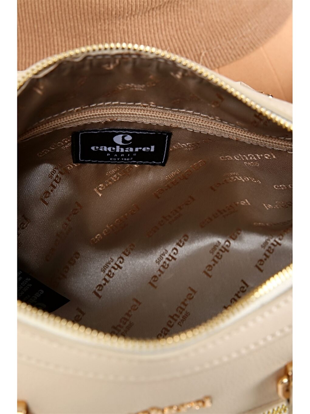 Bej Kadın Düz El Çantası-2