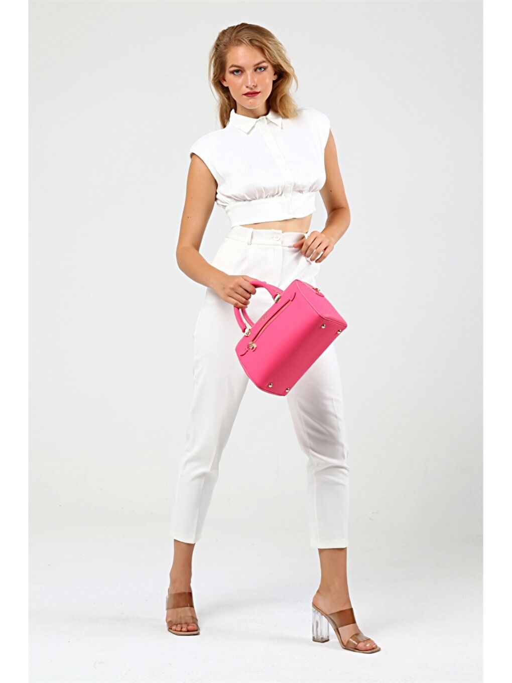 Fuşya Kadın Düz El Çantası