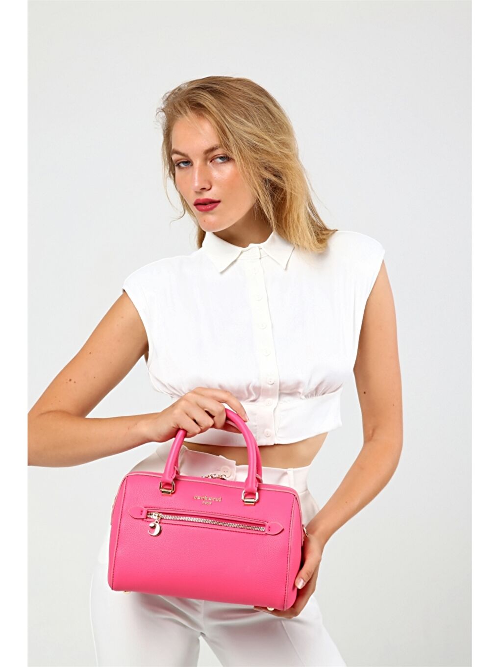 Fuşya Kadın Düz El Çantası-1