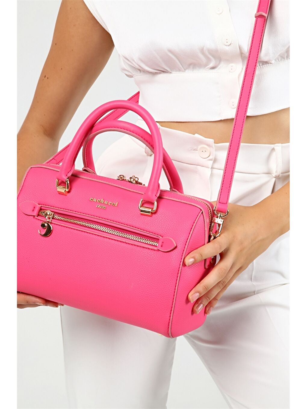 Fuşya Kadın Düz El Çantası-2