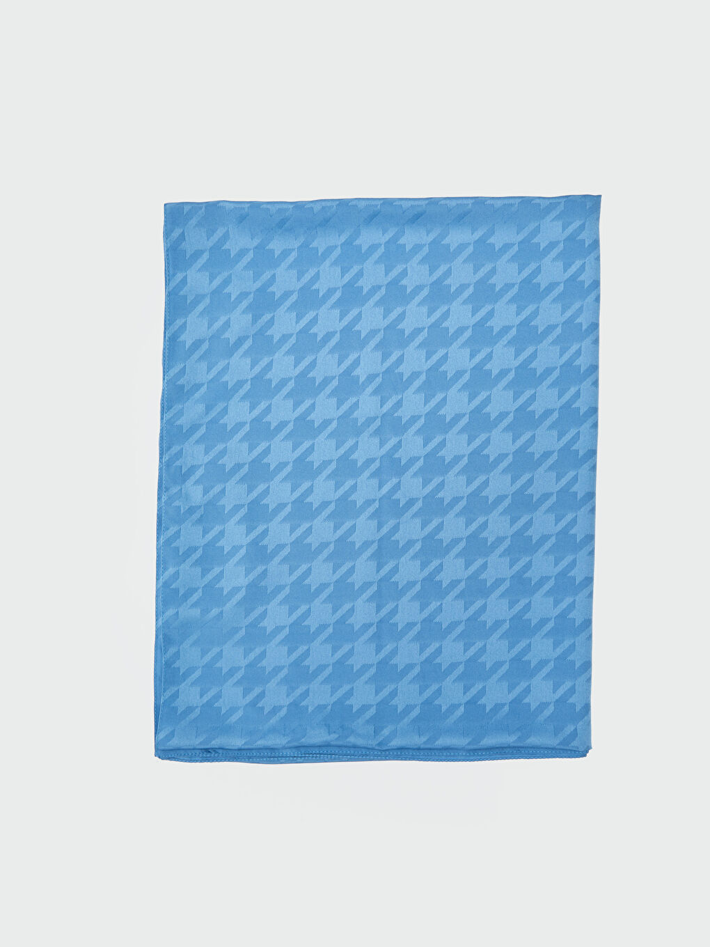 Mavi Kazayağı Desenli Kadın Şal-4