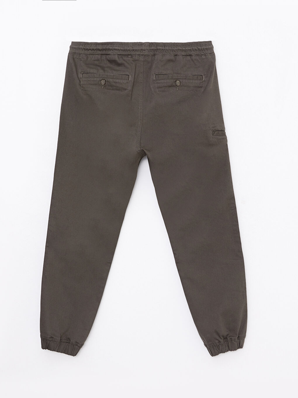 Haki Standart Kalıp Gabardin Erkek Jogger Pantolon-6