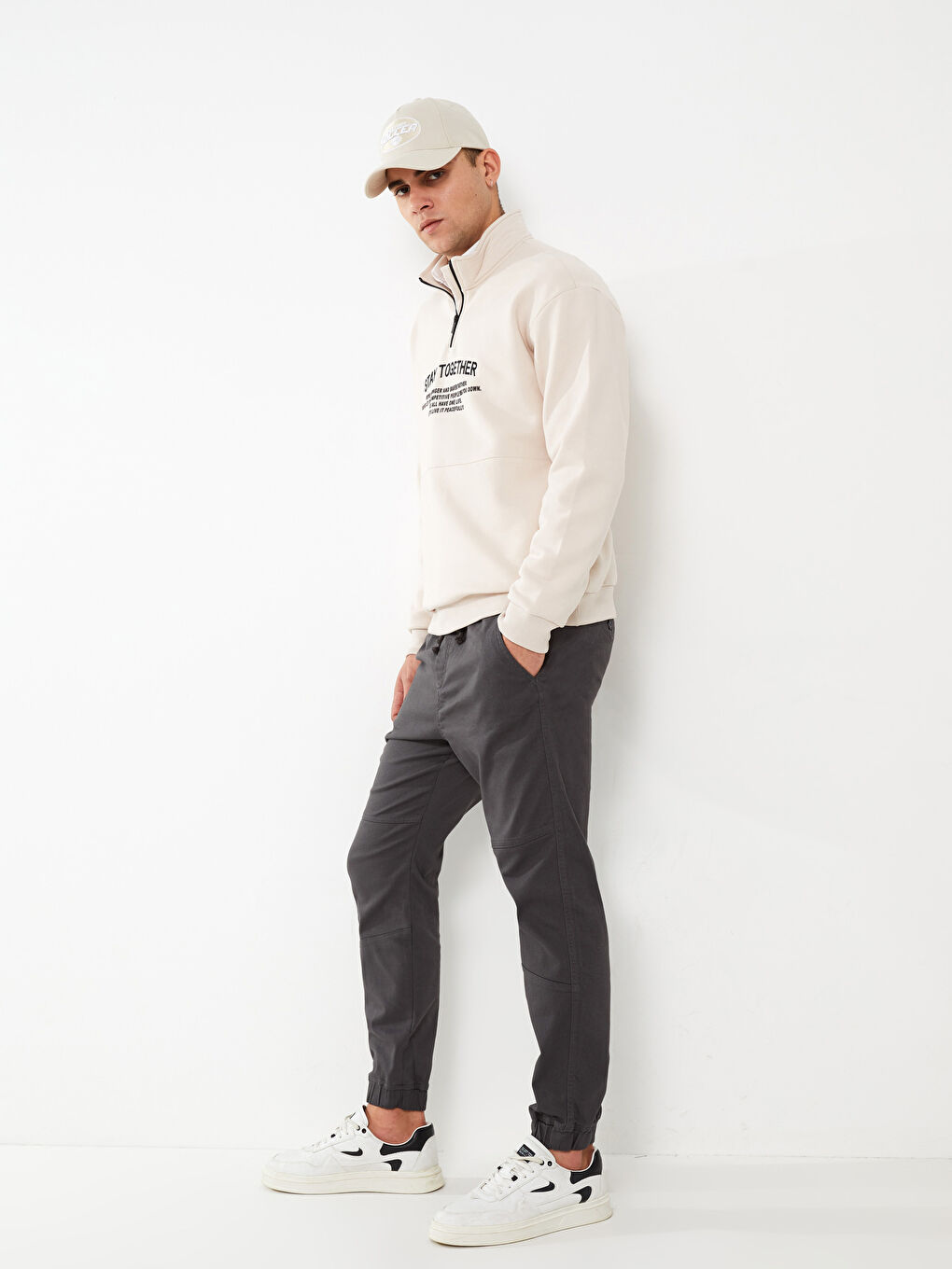 Standard Fit Gabardine Men's Jogger Trousers