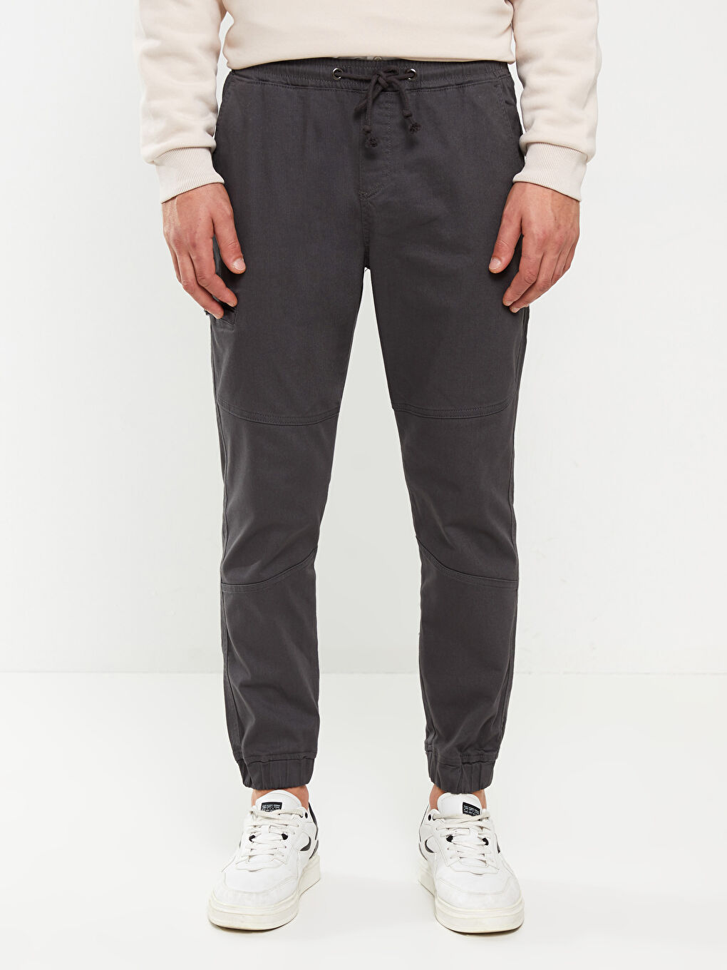 Standard Fit Gabardine Men's Jogger Trousers-2