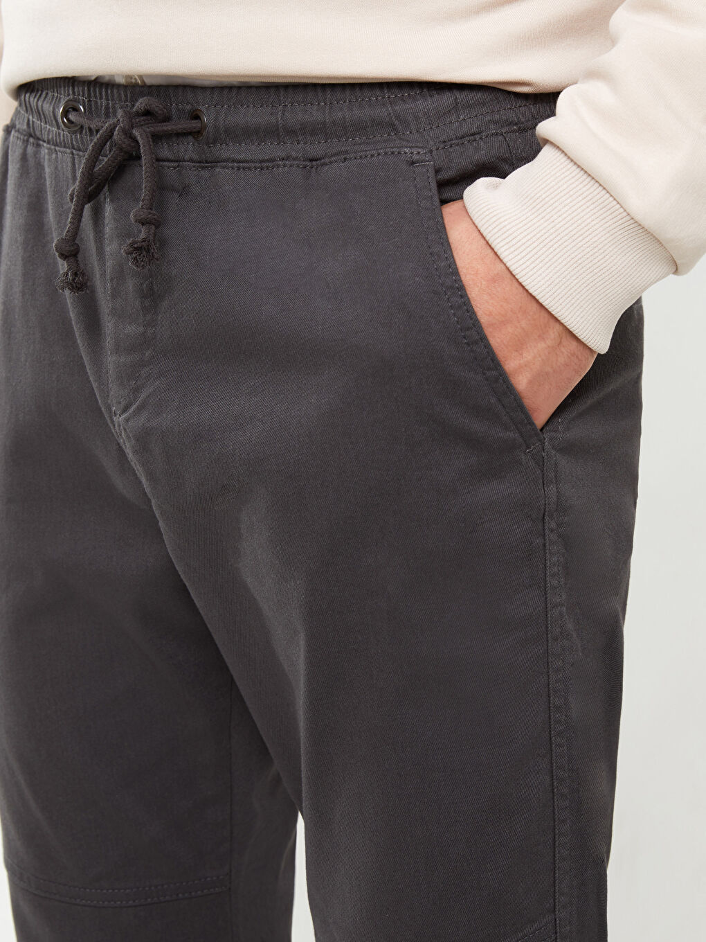 Standard Fit Gabardine Men's Jogger Trousers-3