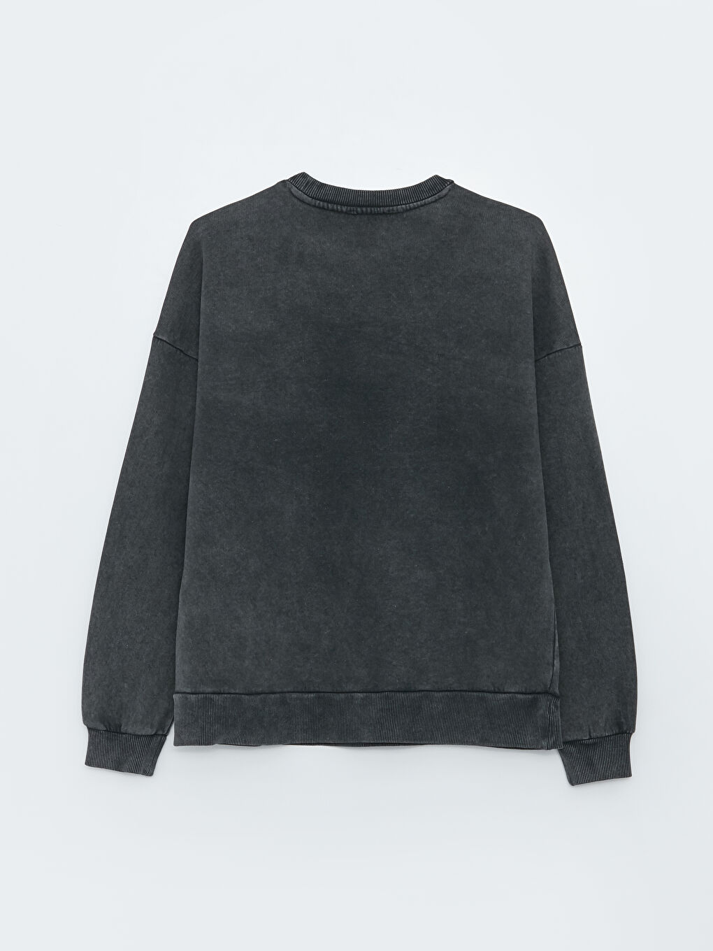 LCW Vision Antrasit Bisiklet Yaka Taş Detaylı Oversize Kadın Kalın Sweatshirt - 6