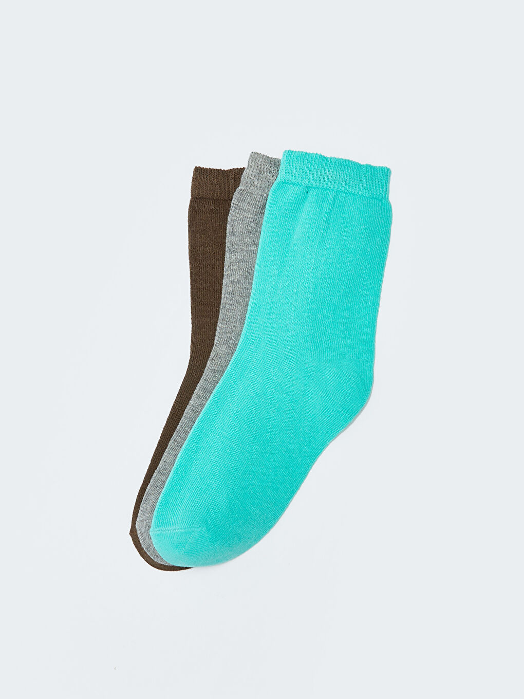Yeşil Basic Kız Çocuk Soket Çorap 3'lü
