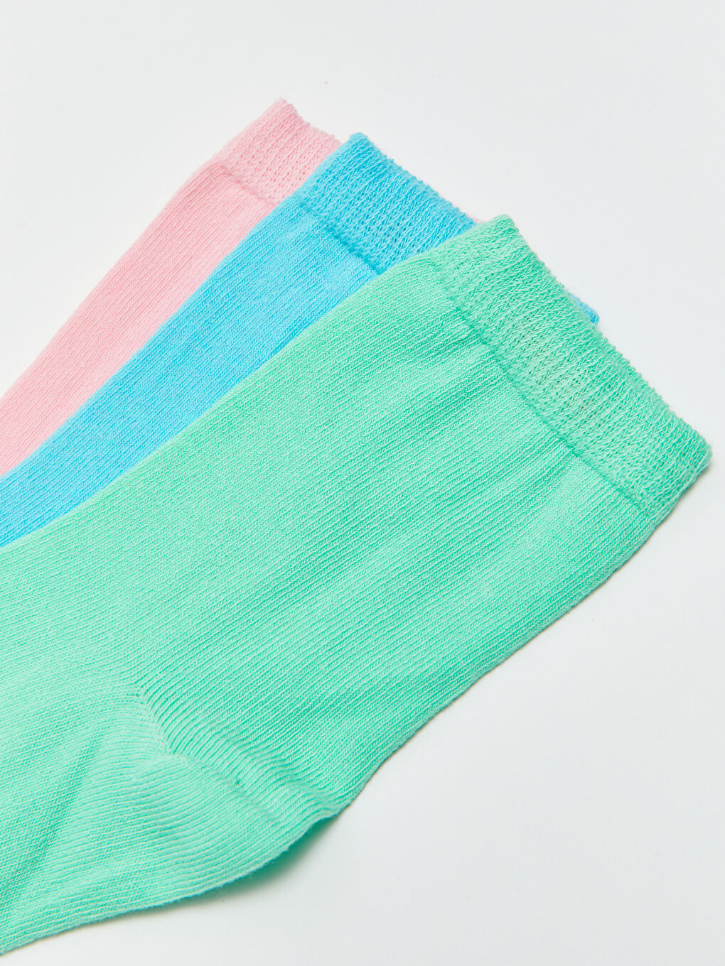 Pembe Basic Kız Çocuk Soket Çorap 3'lü-2