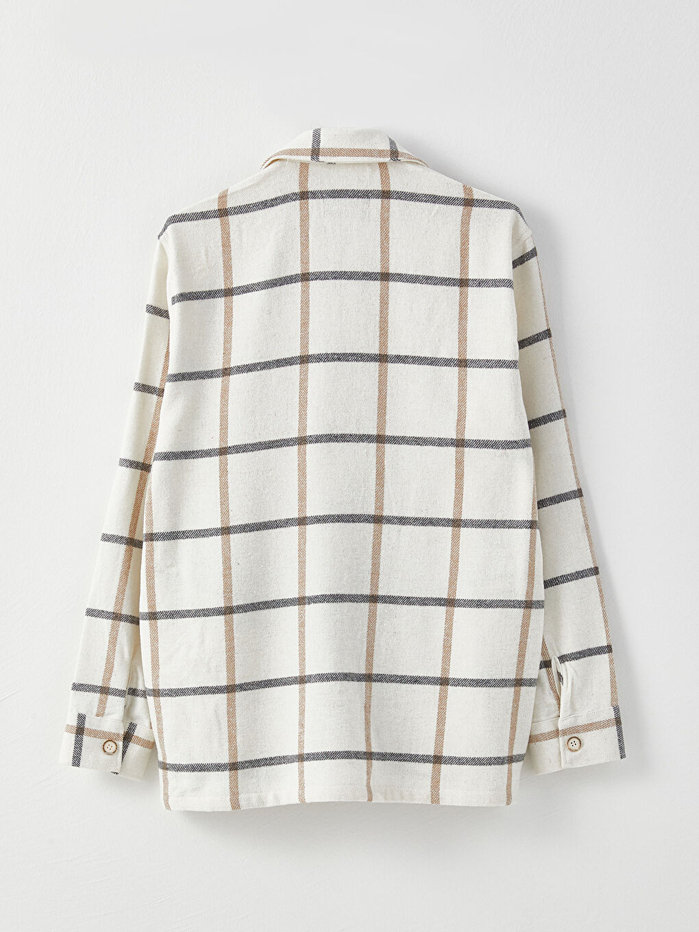 LCW ECO Regular Fit Long Sleeve Plaid Gabardine Men's Shirt -W2IT81Z8-LLX
