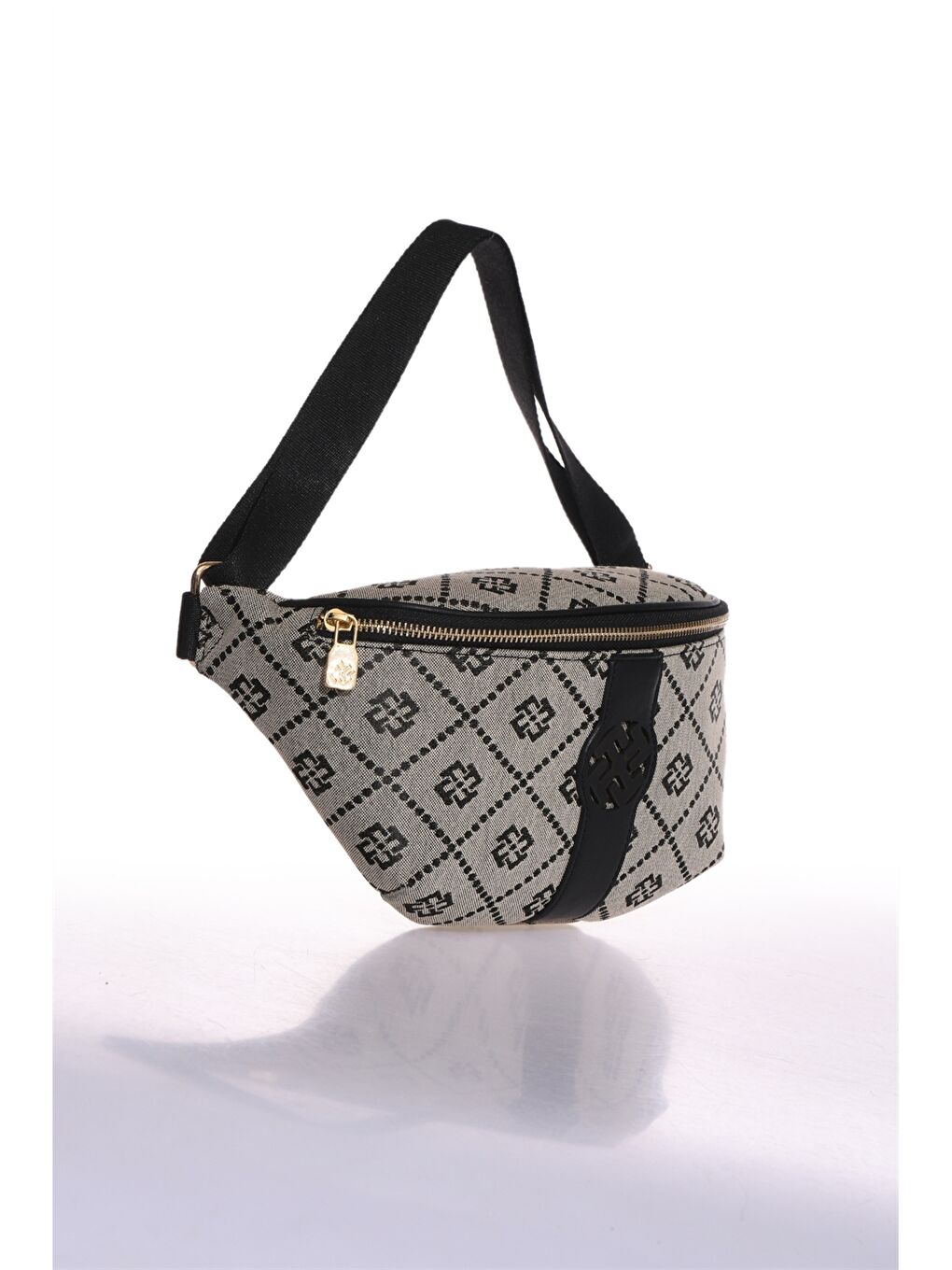 Bej Desenli Kadın Bel Çantası-1