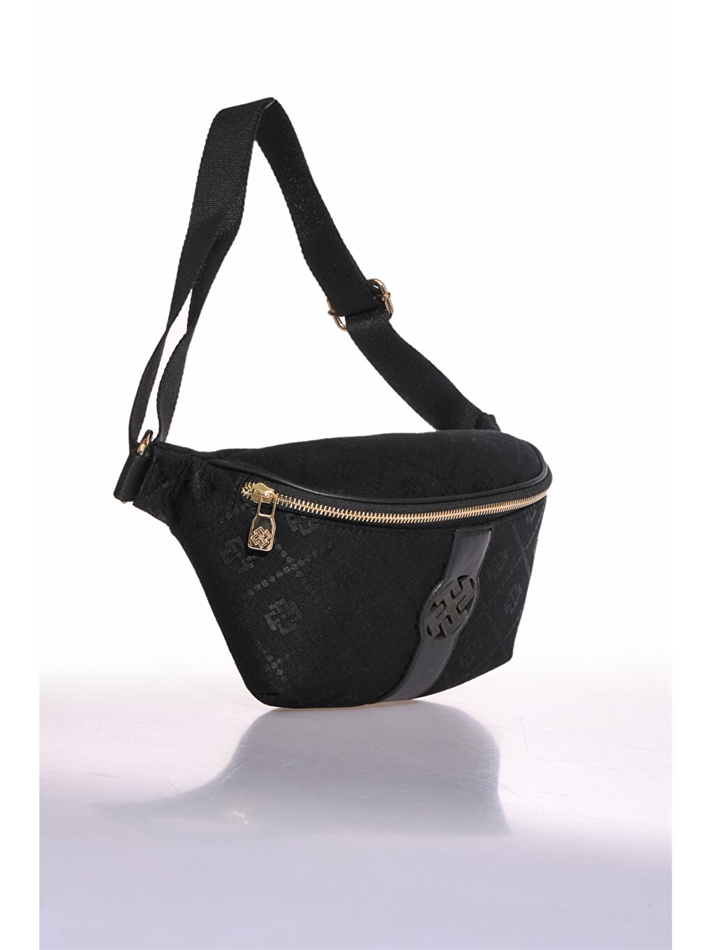 Siyah Desenli Kadın Bel Çantası-1