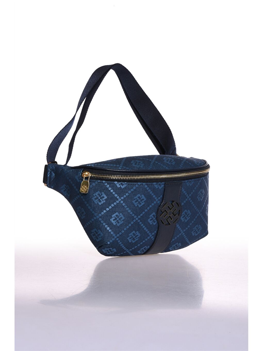 Mavi Desenli Kadın Bel Çantası-1