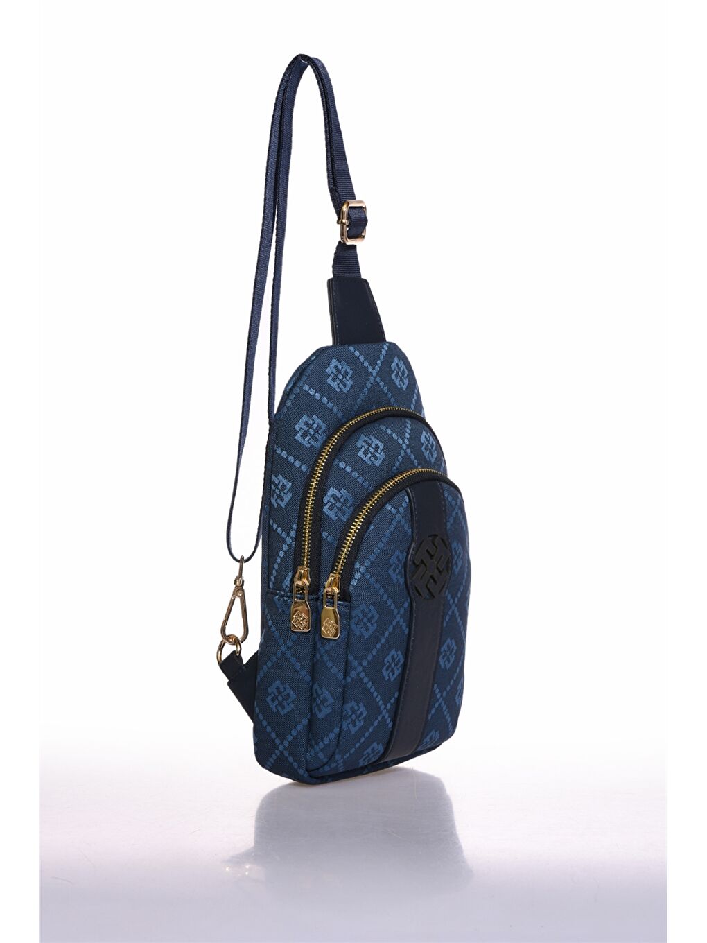 Mavi Desenli Kadın Göğüs Çantası-1