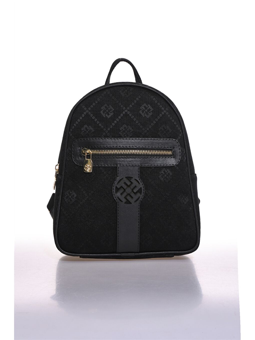 Siyah Desenli Kadın Sırt Çantası