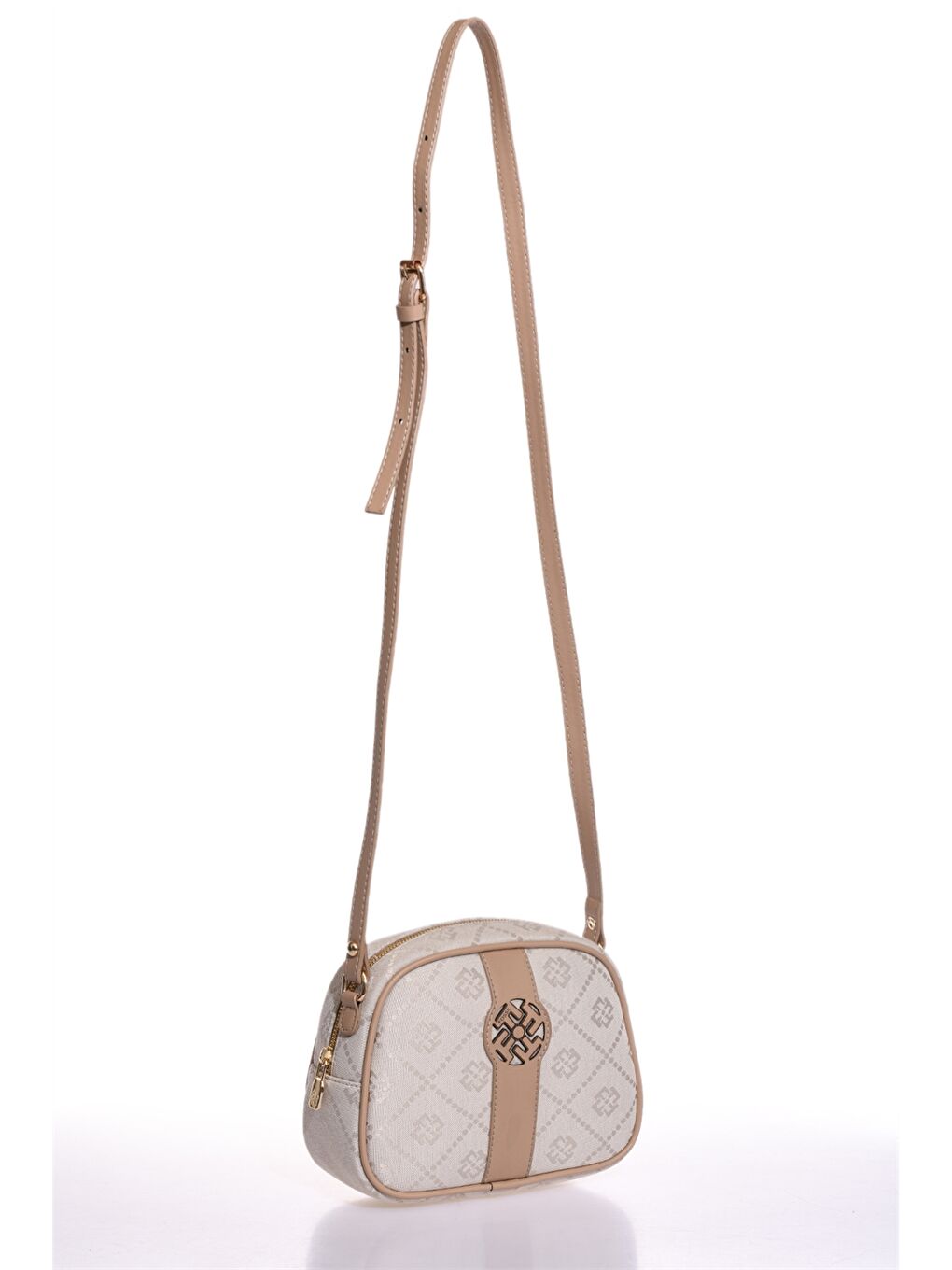 Bej Desenli Kadın Çapraz Çanta-1