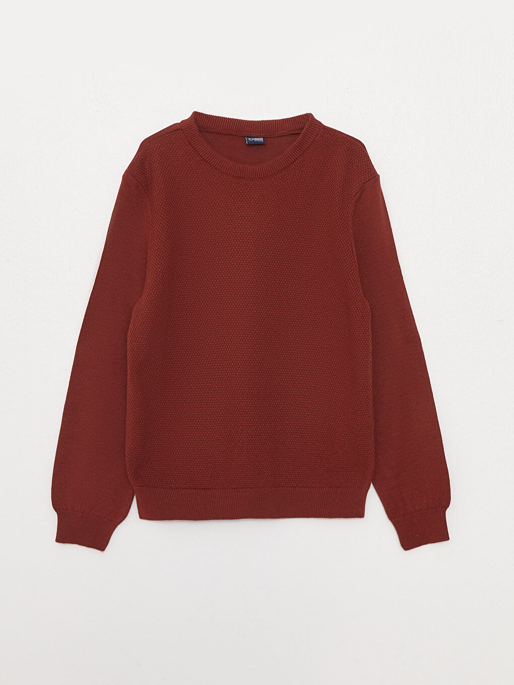 Turuncu Bisiklet Yaka Basic Uzun Kollu Erkek Çocuk Triko Kazak-3