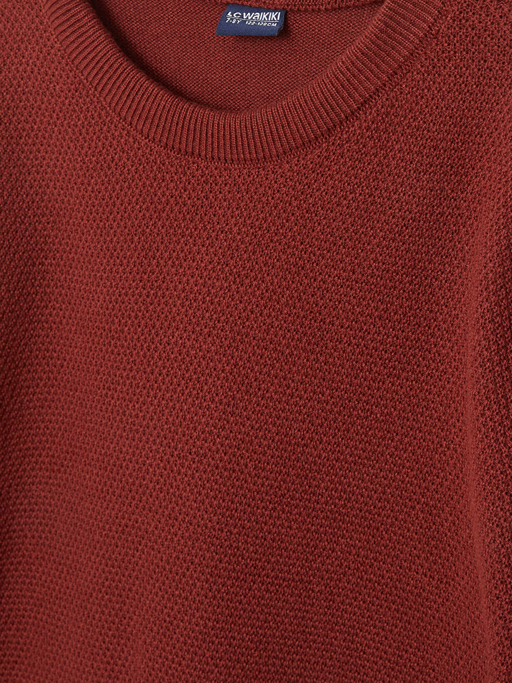 Turuncu Bisiklet Yaka Basic Uzun Kollu Erkek Çocuk Triko Kazak-5