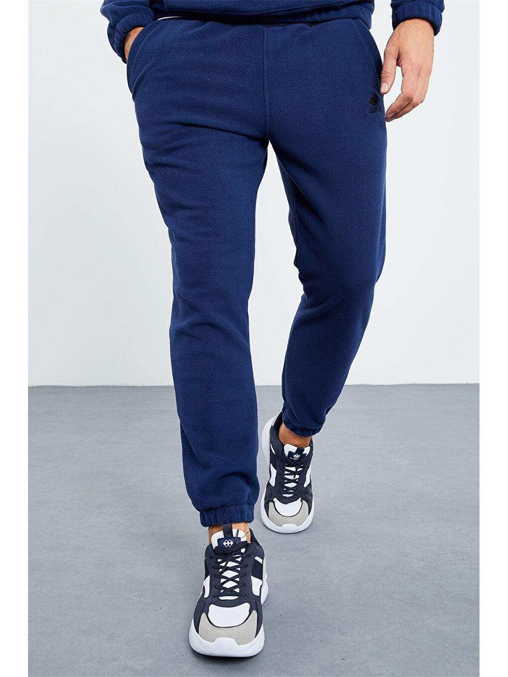 İndigo Standart Kalıp Dik Yaka Erkek Eşofman Takımı-1