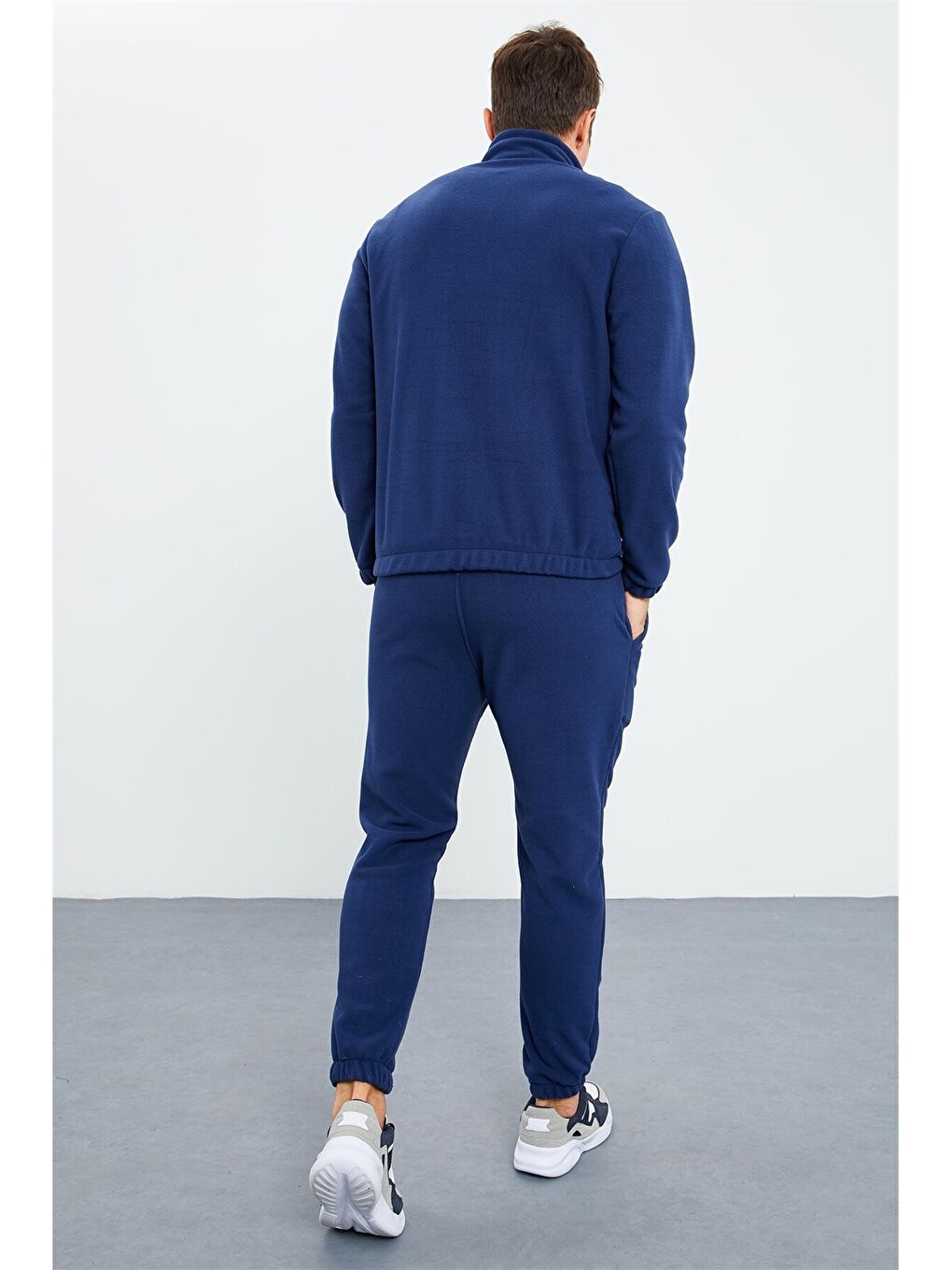 İndigo Standart Kalıp Dik Yaka Erkek Eşofman Takımı-6