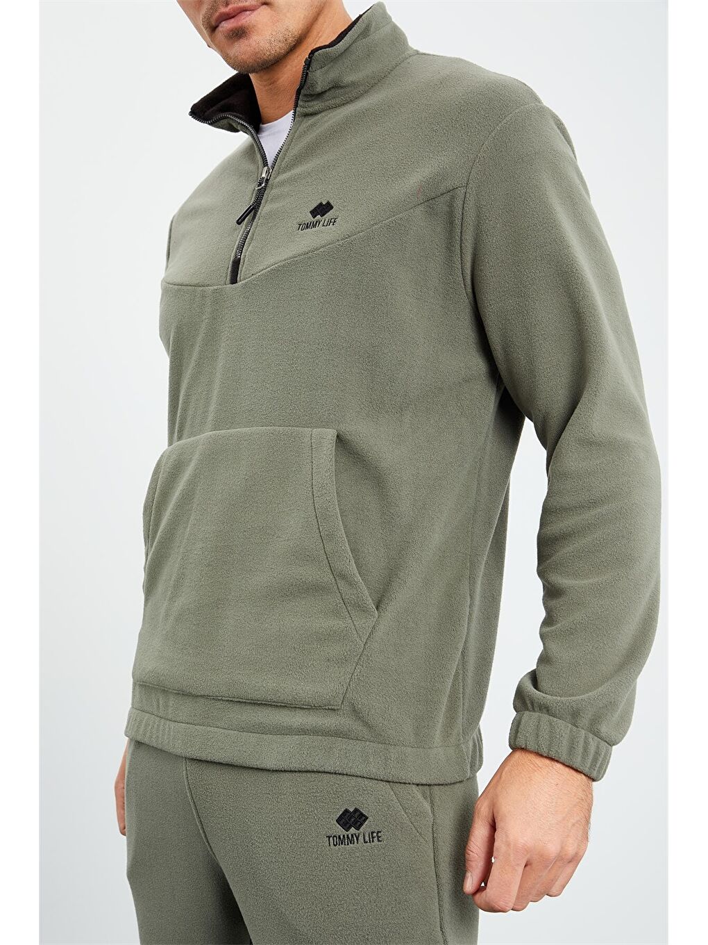 Tommy Life Yeşil Standart Kalıp Dik Yaka Erkek Eşofman Takımı - 7