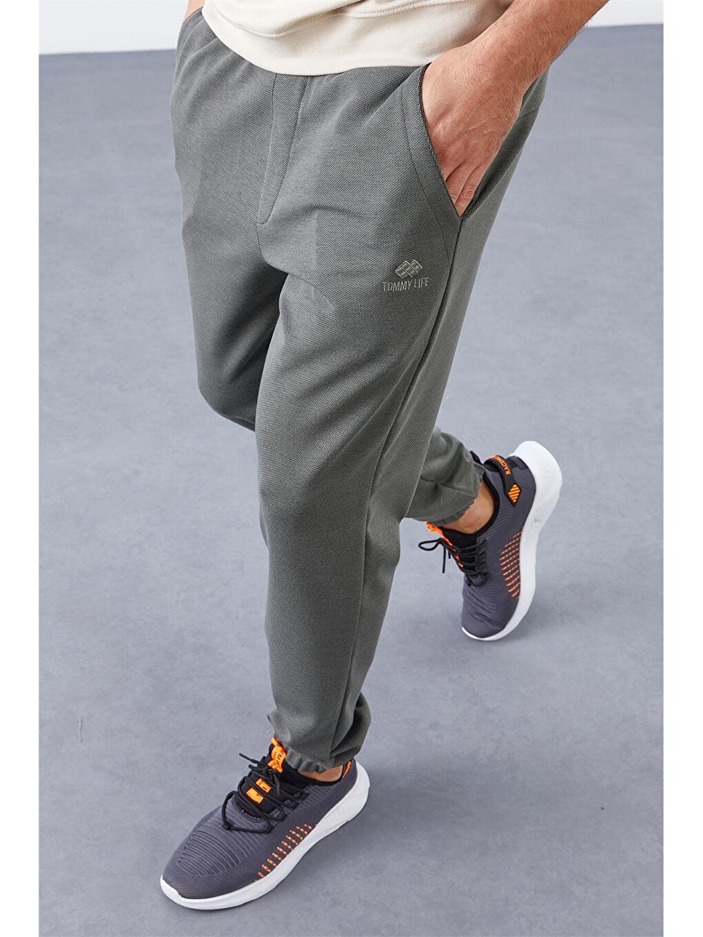 Yeşil Rahat Kalıp Erkek Jogger Eşofman Altı-1