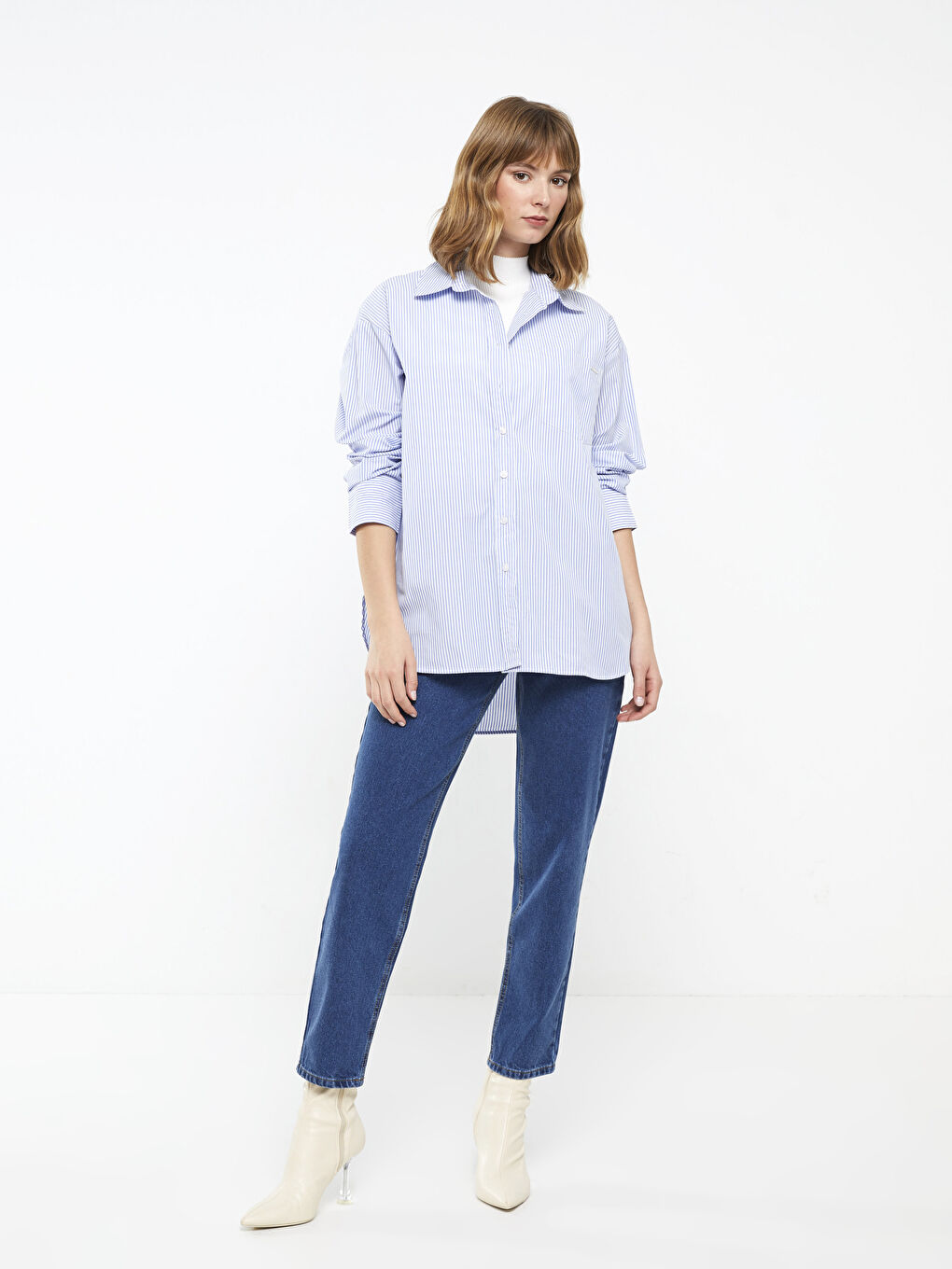 Striped Long Sleeve Women's Shirt-2