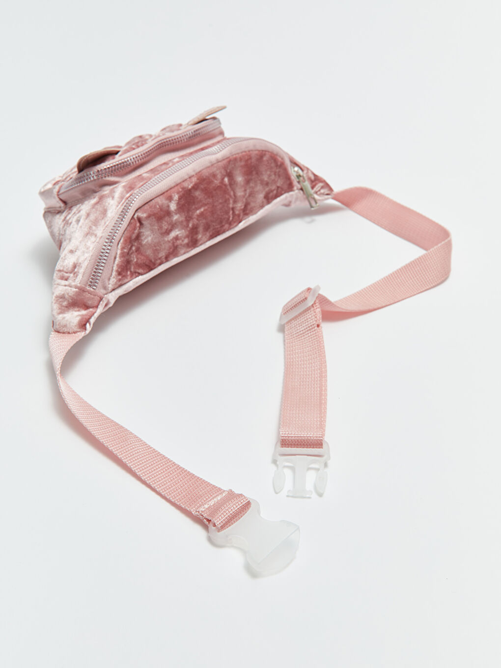 Pembe Etiket Detaylı Kız Çocuk Bel Çantası-1