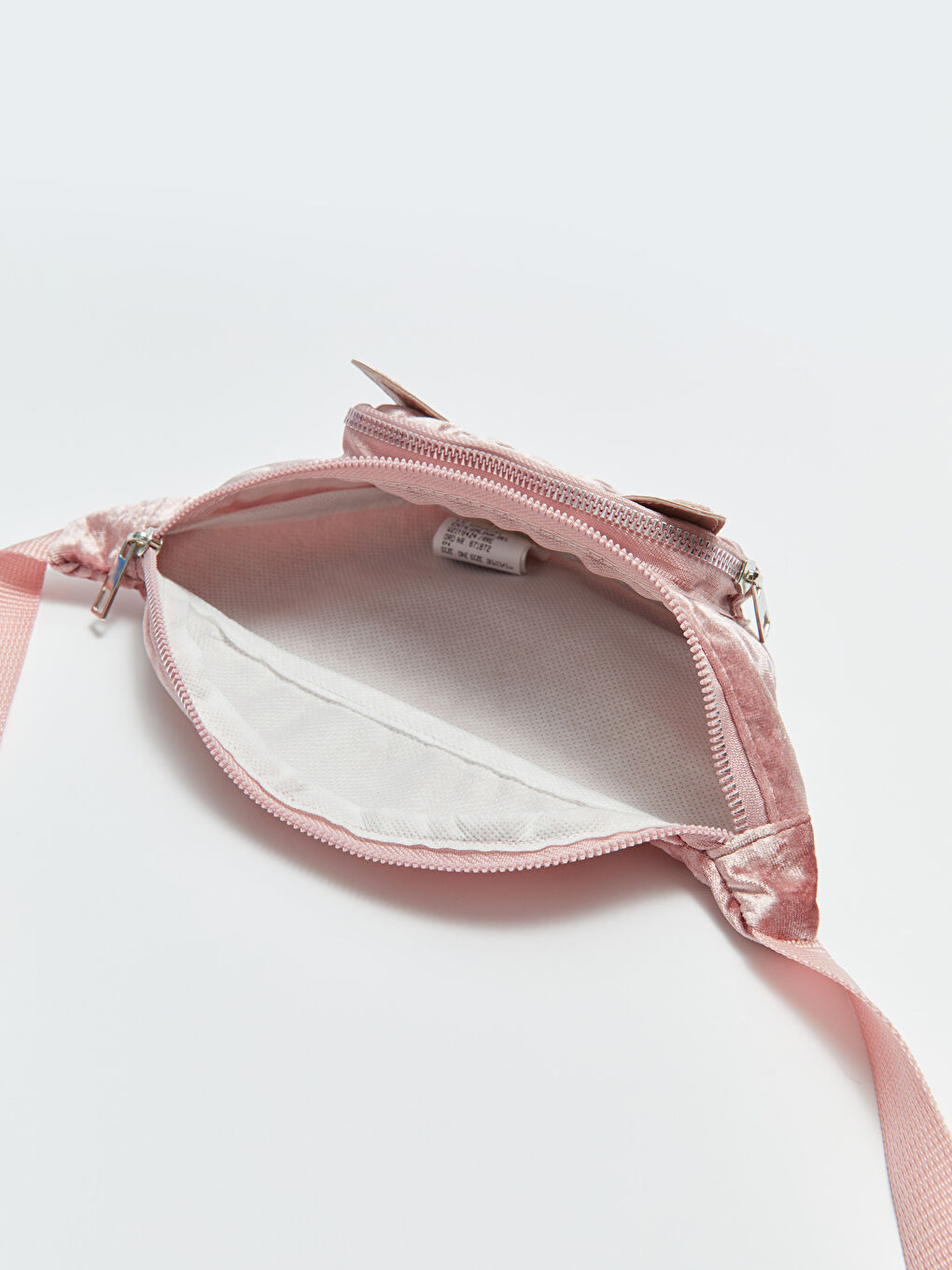 Pembe Etiket Detaylı Kız Çocuk Bel Çantası-2