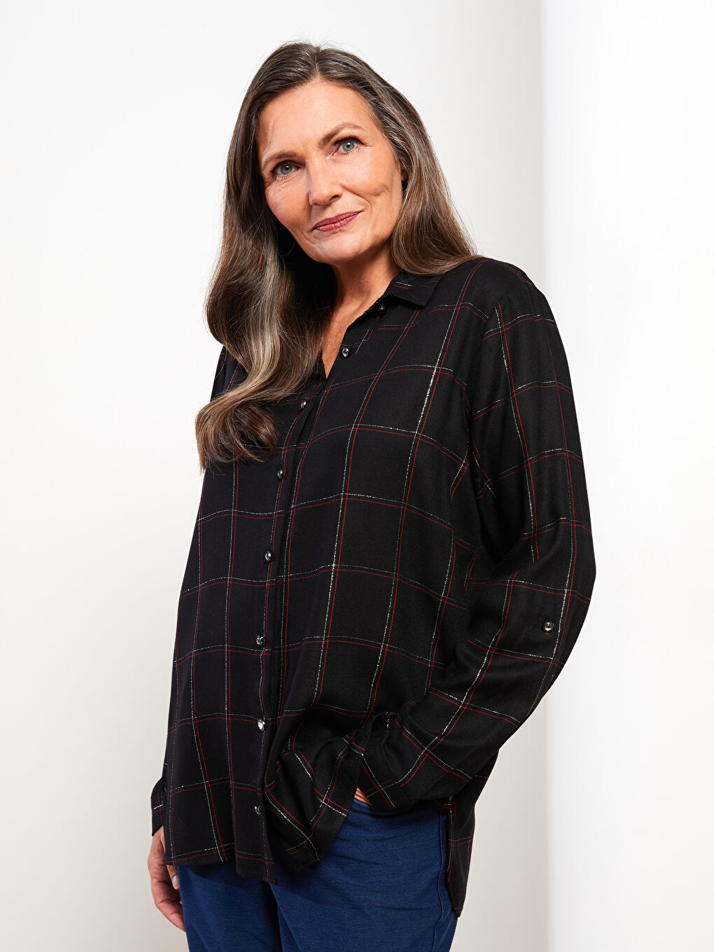 Plaid Long Sleeve Women's Shirt