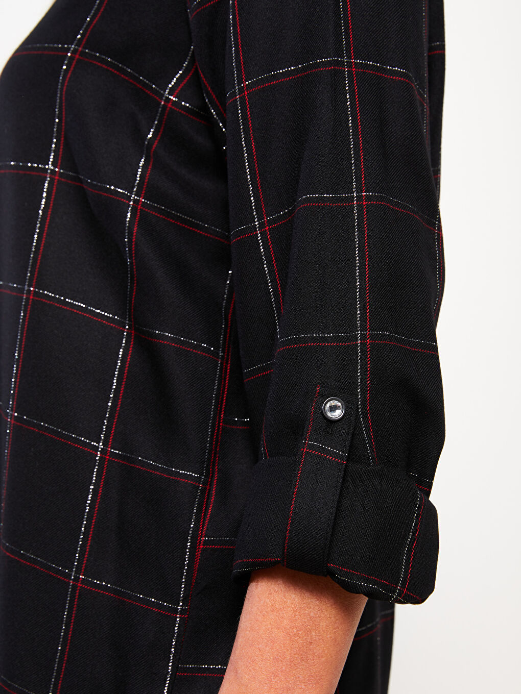 Plaid Long Sleeve Women's Shirt-3