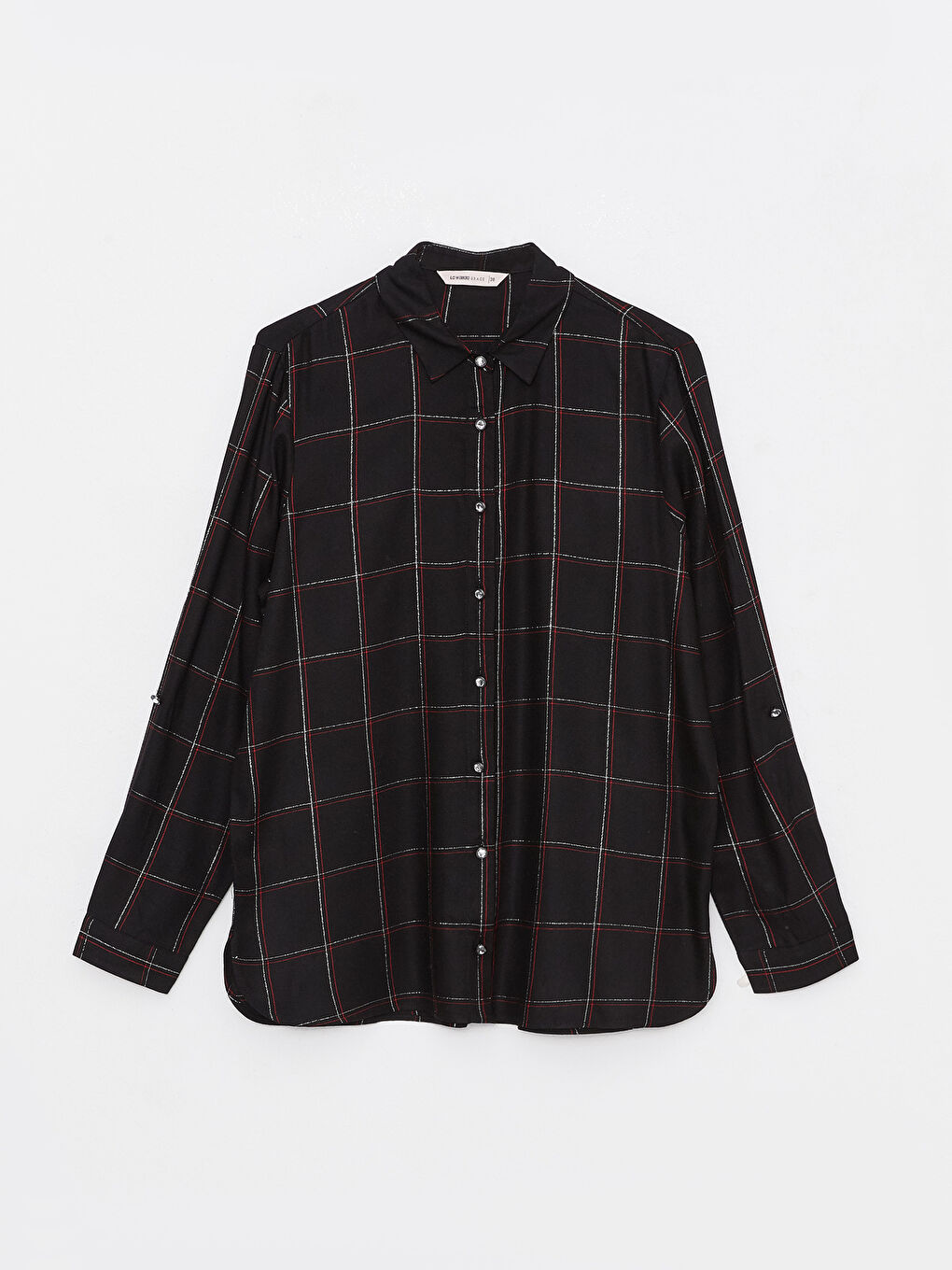 Plaid Long Sleeve Women's Shirt-5