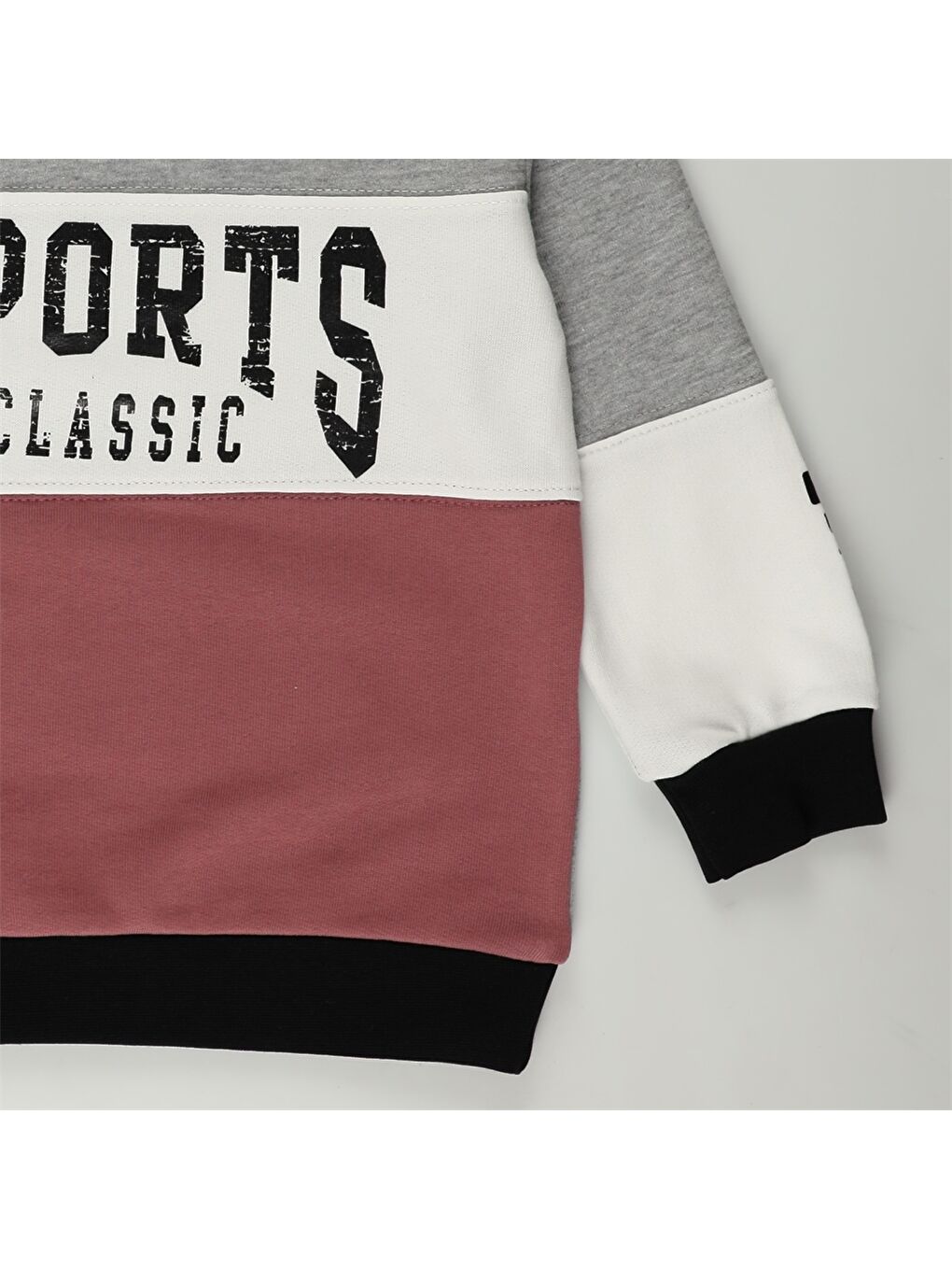 Mürdüm Bisiklet Yaka Baskılı Uzun Kollu Erkek Çocuk Sweatshirt-2