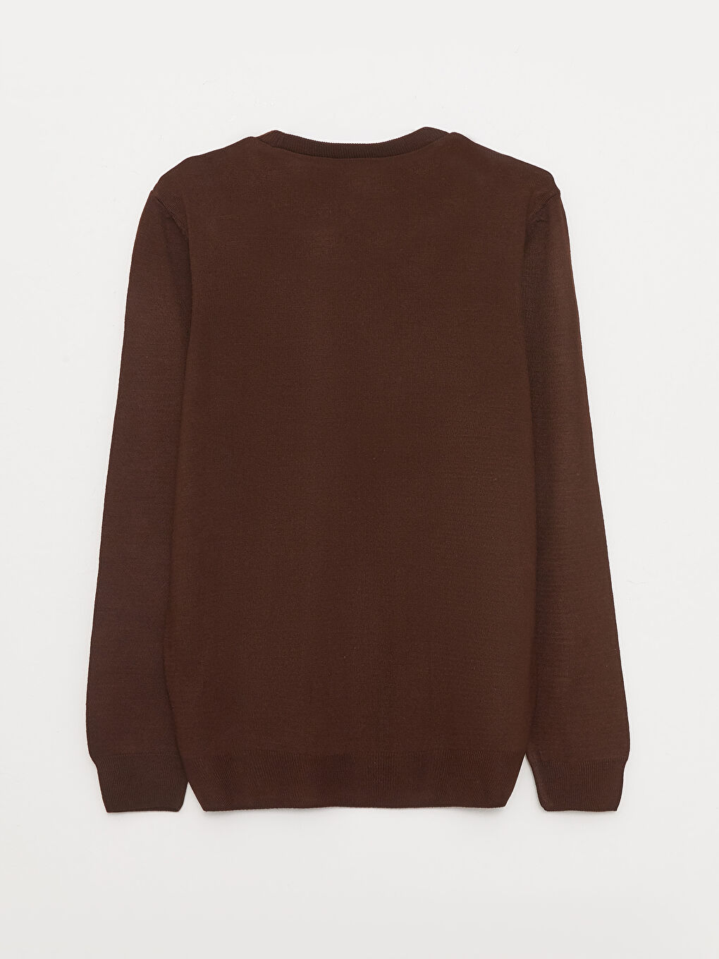 بلوفر تريكو كم طويل بياقة دائرية للرجال-6