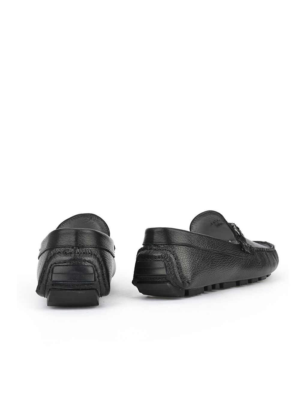 Siyah Hakiki Deri Dekoratif Dikişli Erkek Klasik Ayakkabı-3