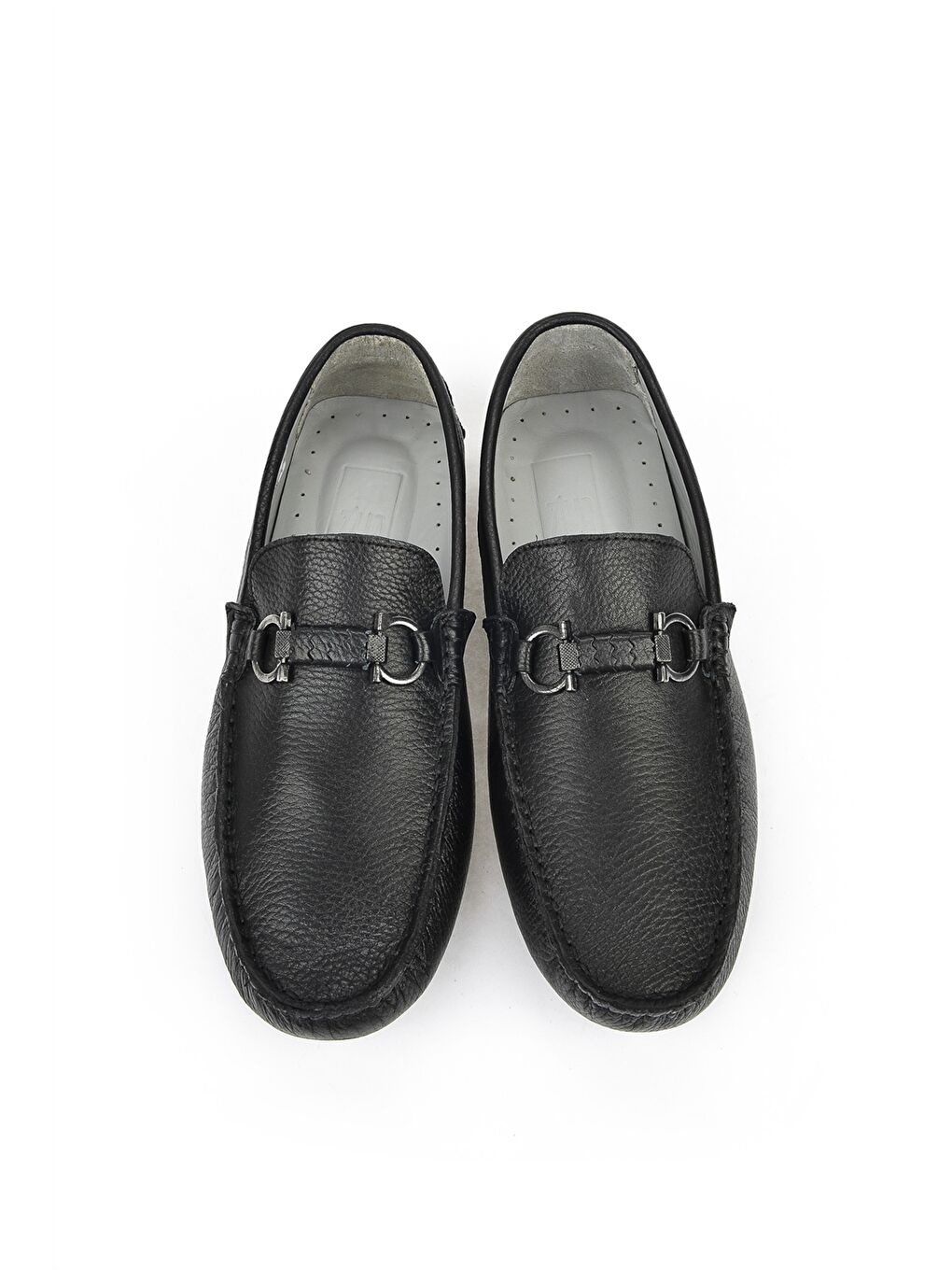 Siyah Hakiki Deri Dekoratif Dikişli Erkek Klasik Ayakkabı-5