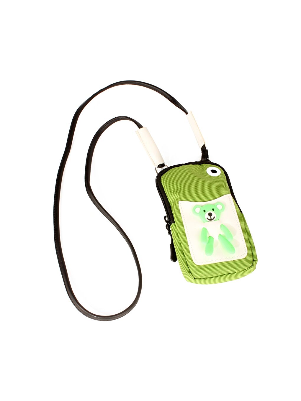 Yeşil Patch Detaylı Kız Çocuk Telefon Çantası-4