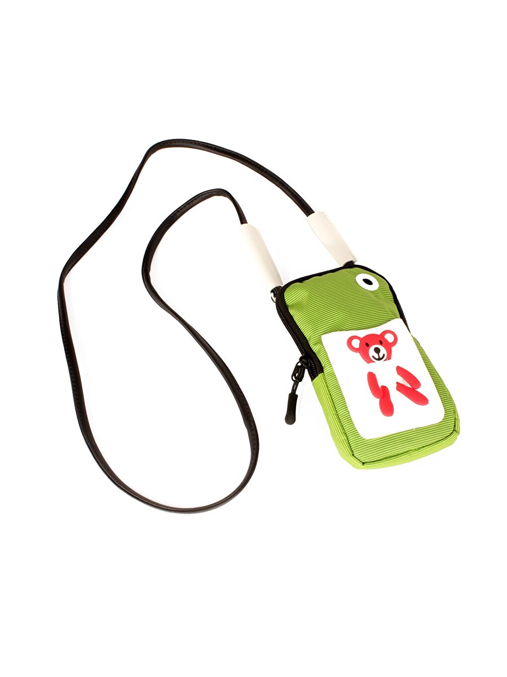 Yeşil Patch Detaylı Kız Çocuk Telefon Çantası-5