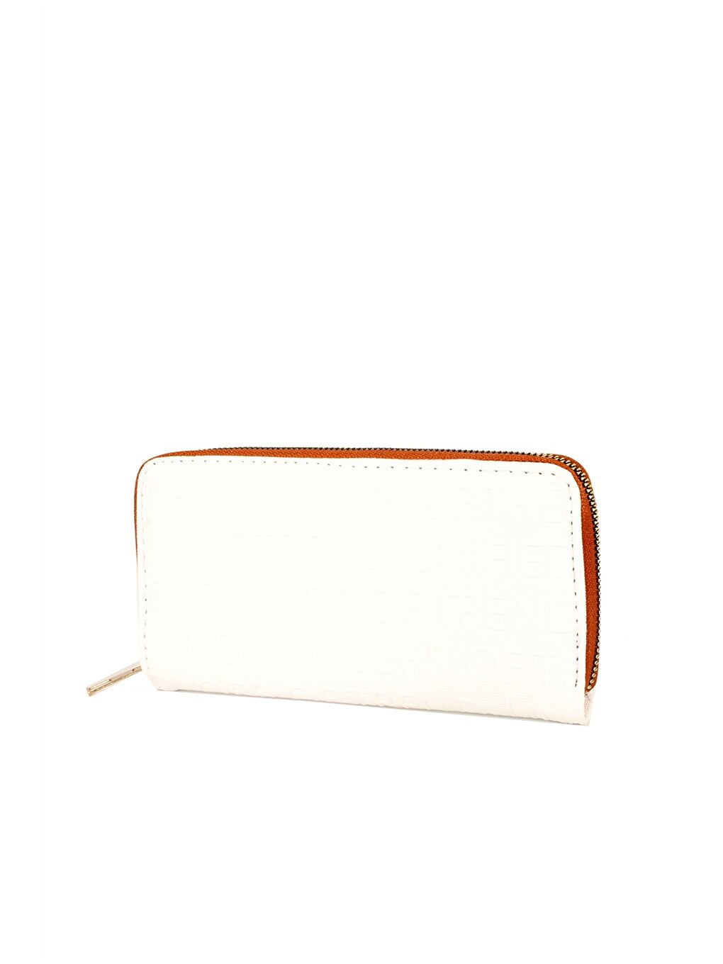 Beyaz Deri Görünümlü Baskılı Kadın Cüzdan-3