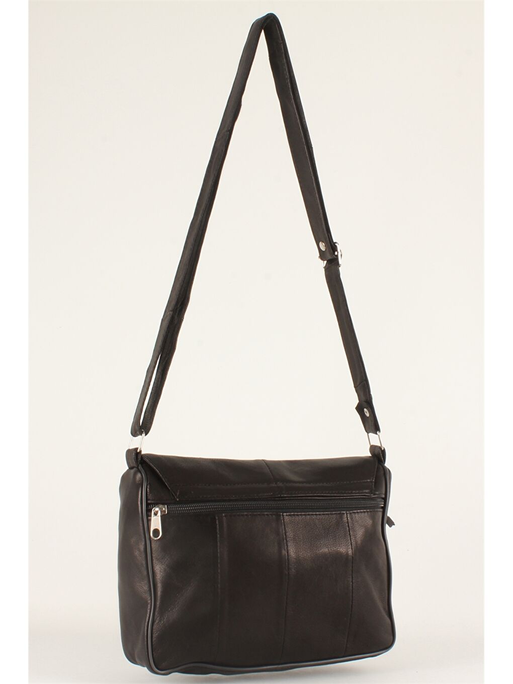 Siyah Hakiki Deri Kadın Omuz Çantası-1