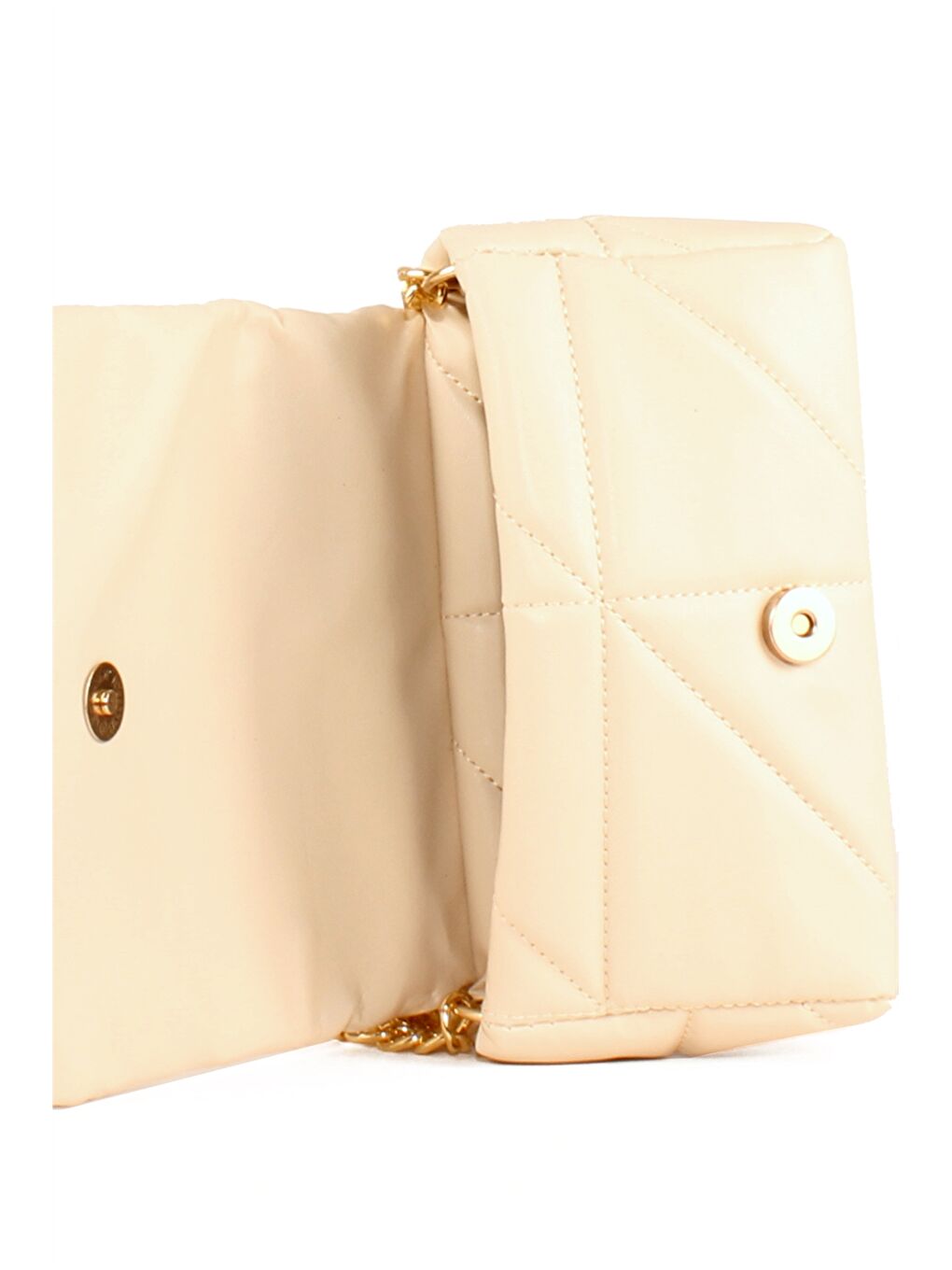 Ekru Deri Görünümlü Kadın Çapraz Çanta-2