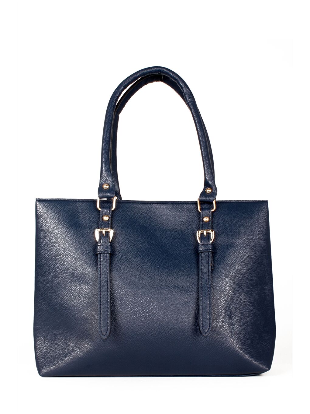 Mavi Deri Görünümlü Kadın Tote Çanta