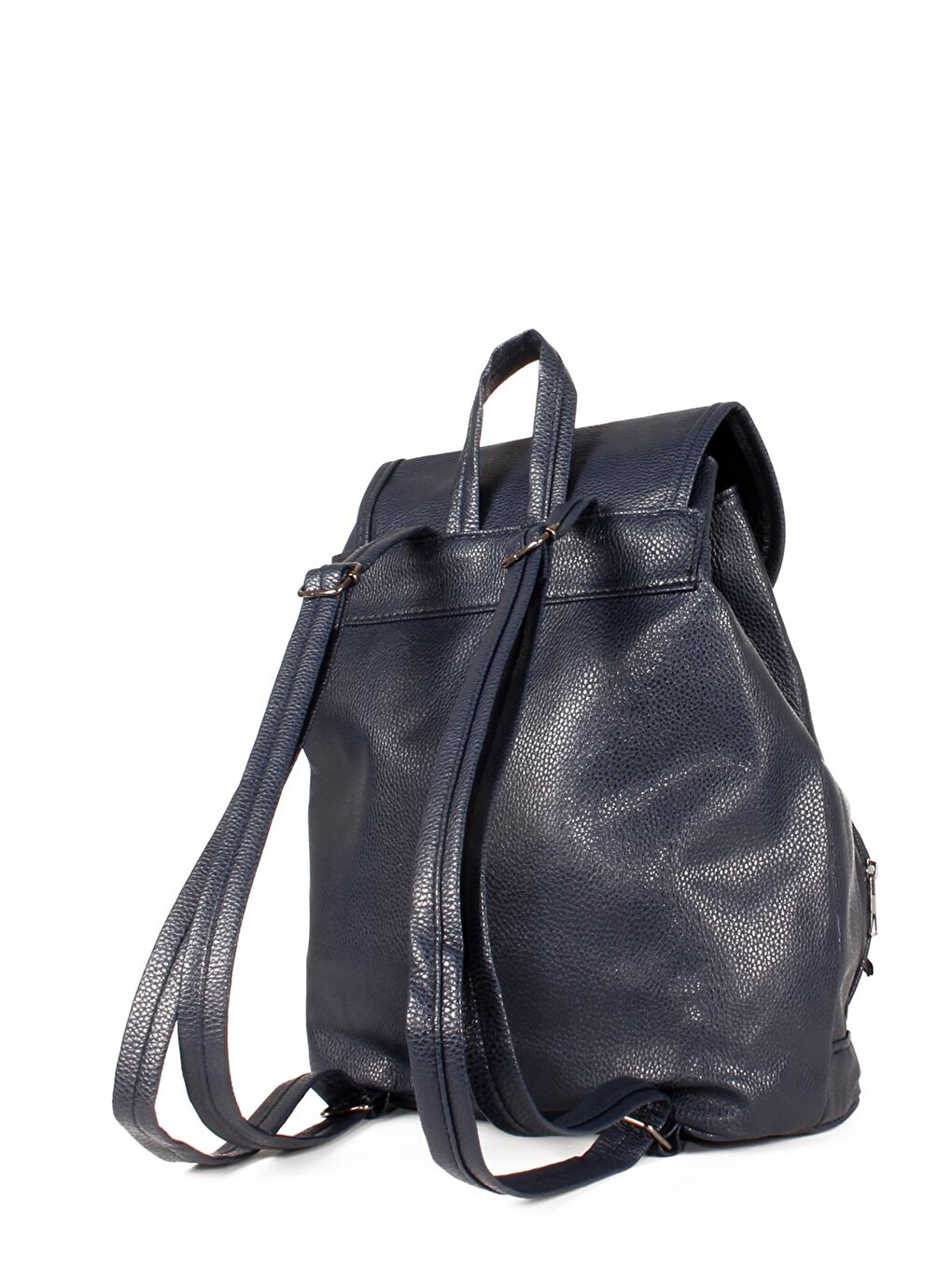 Lacivert Deri Görünümlü Kadın Sırt Çantası-2
