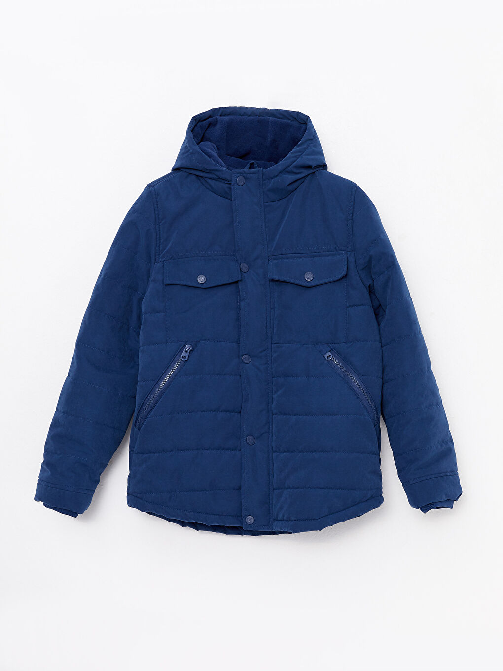 Palton Băieți Basic Cu Glugă