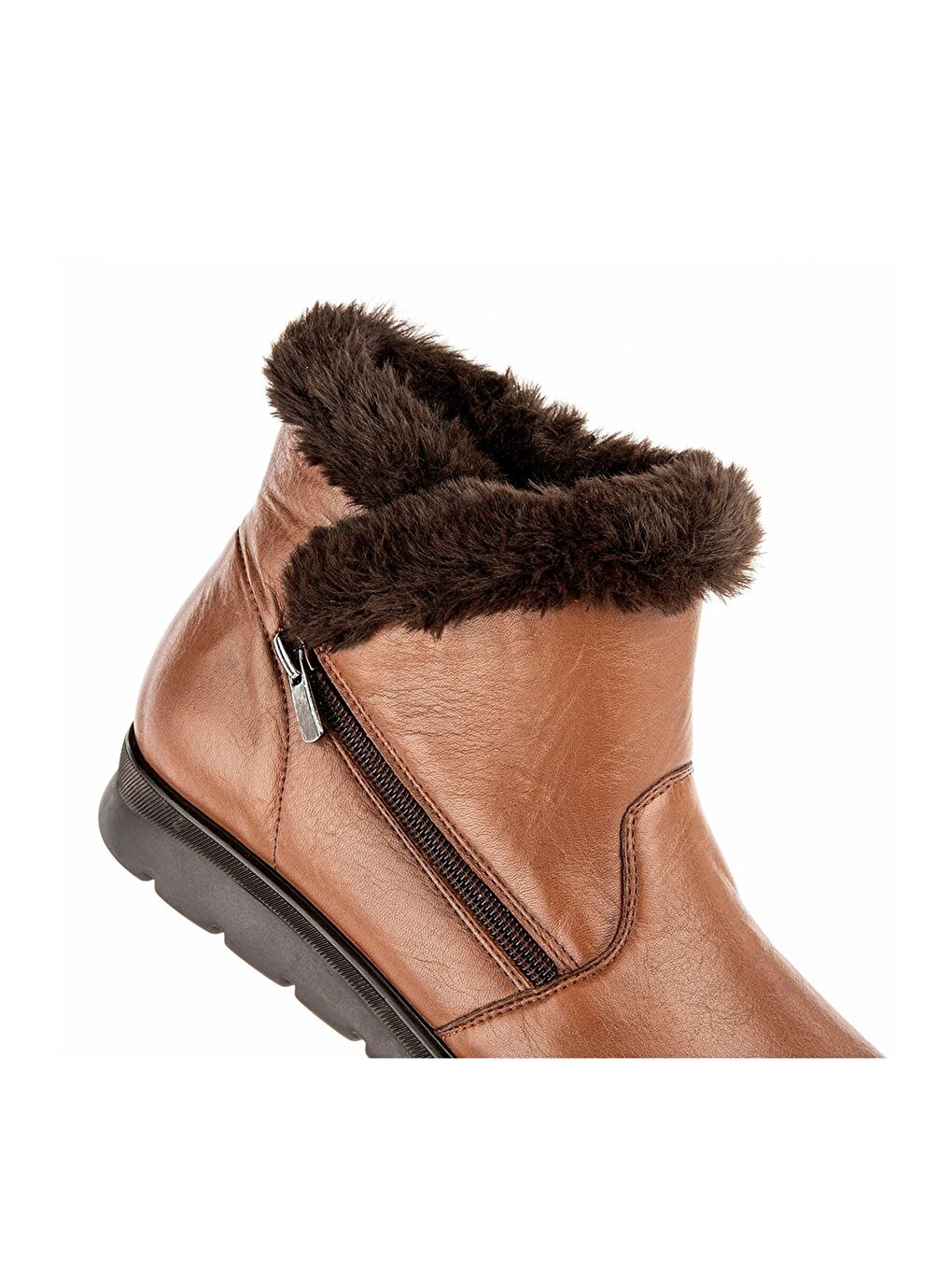 Kahverengi Hakiki Deri Kadın Bot-2