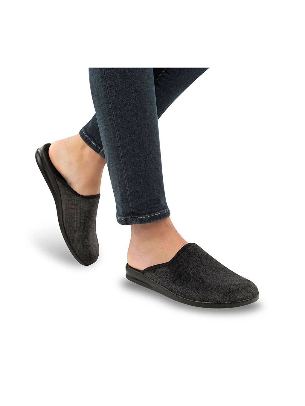 Siyah Düz Erkek Ev Terliği-1