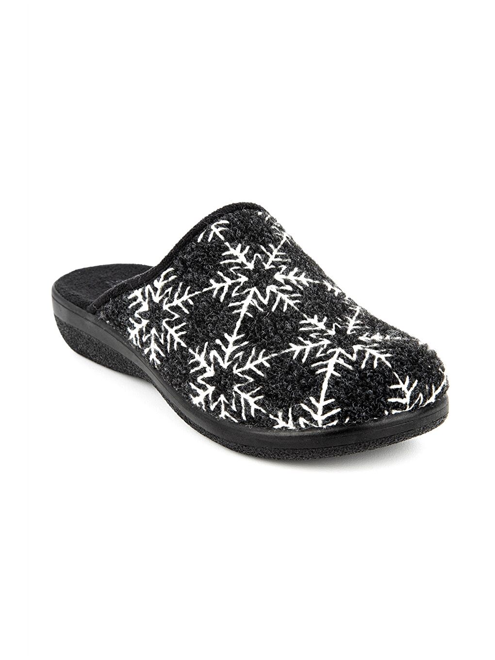 Siyah Desenli Kadın Ev Terliği-1