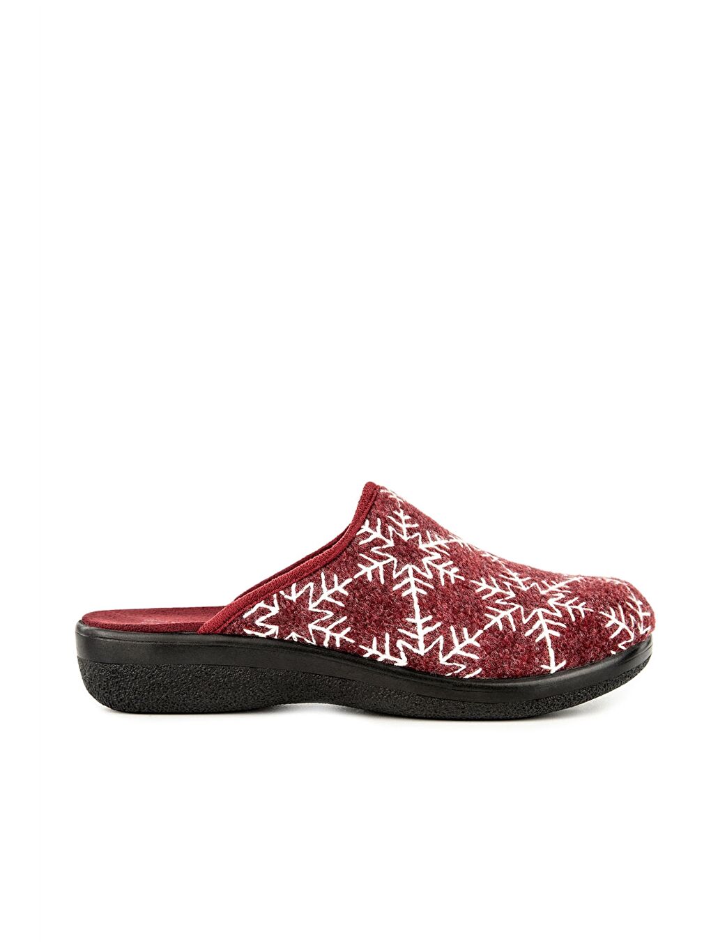 Bordo Desenli Kadın Ev Terliği