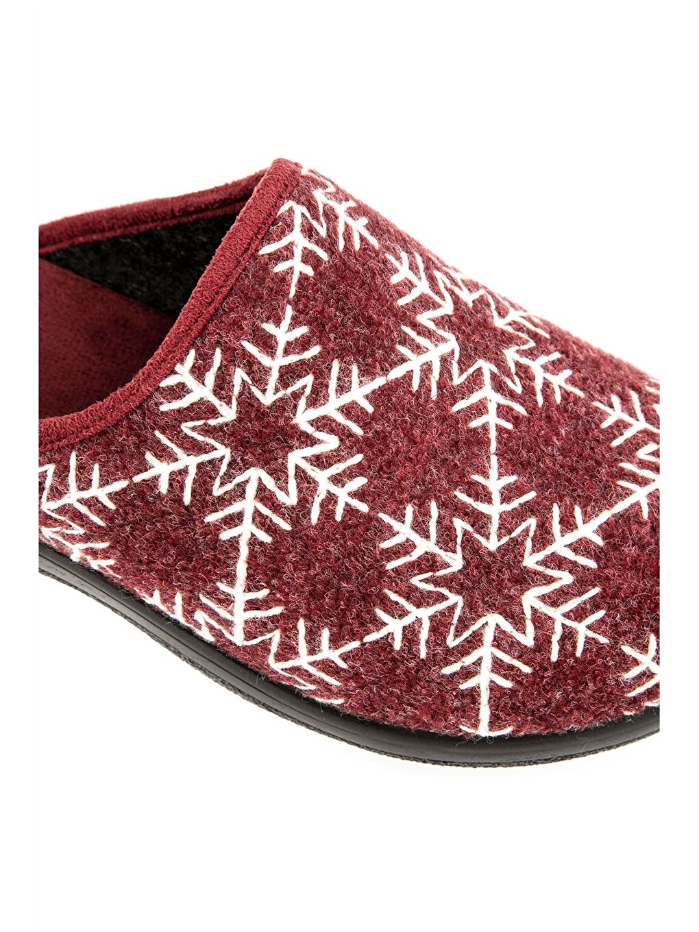 Bordo Desenli Kadın Ev Terliği-3