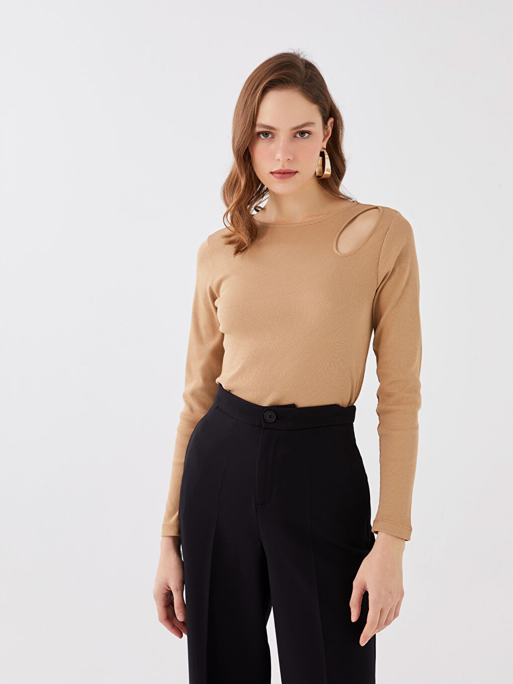 Women's Crew Neck Plain T-Shirt-1