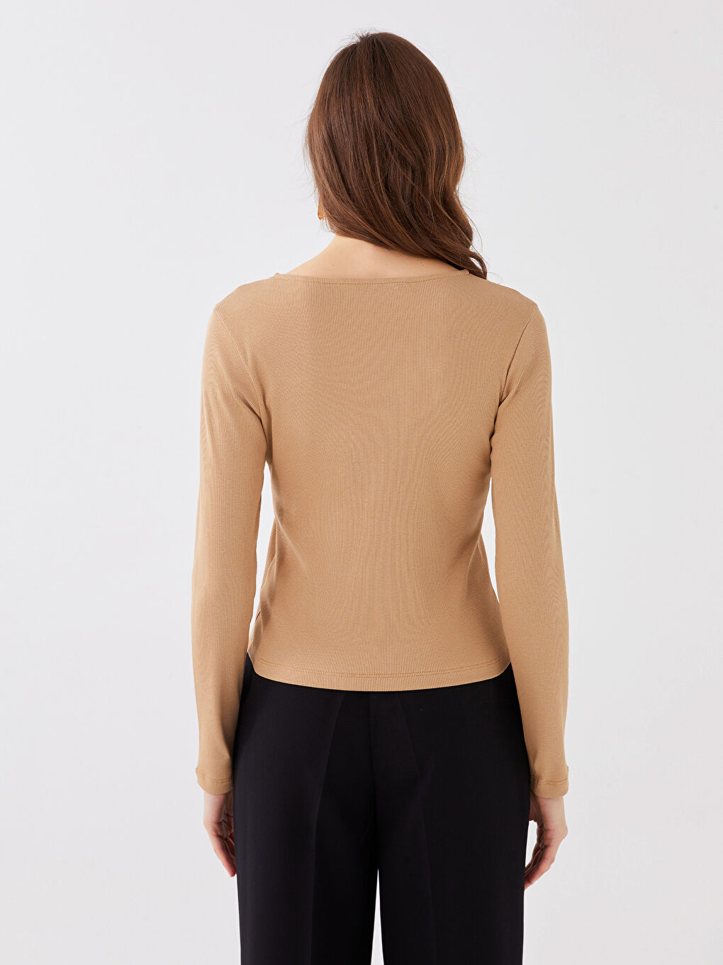 Women's Crew Neck Plain T-Shirt-4